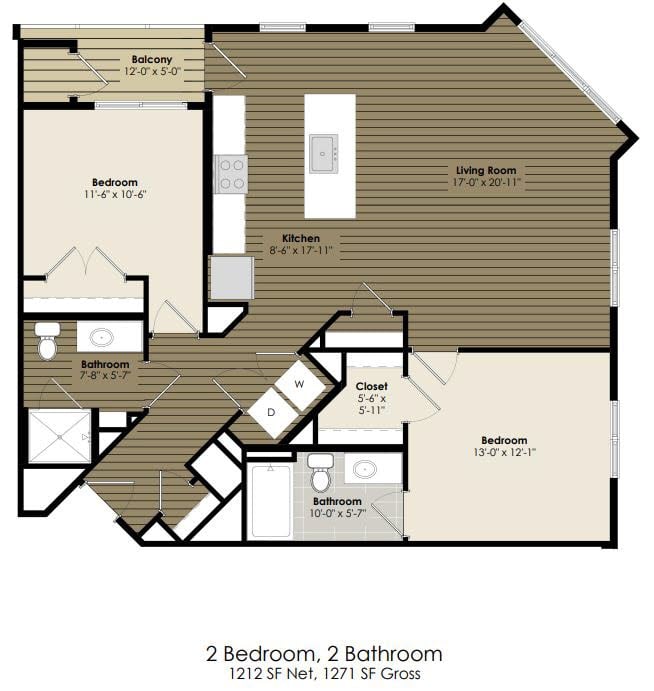 2 Bedroom - Hawthorne