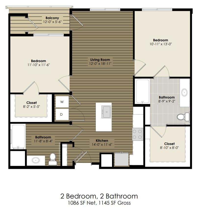 2 Bedroom - Leroux