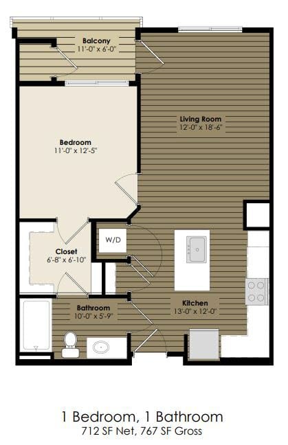 1 Bedroom - Hugo