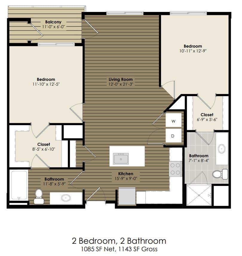 2 Bedroom - Carroll